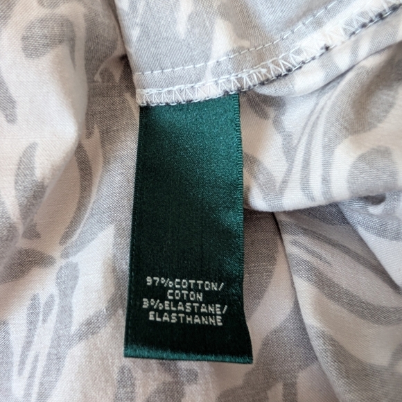 ❌ Ralph Lauren Black White Floral Dress Size 8 Pockets Bra Snaps Summer Cocktail - Picture 9 of 11